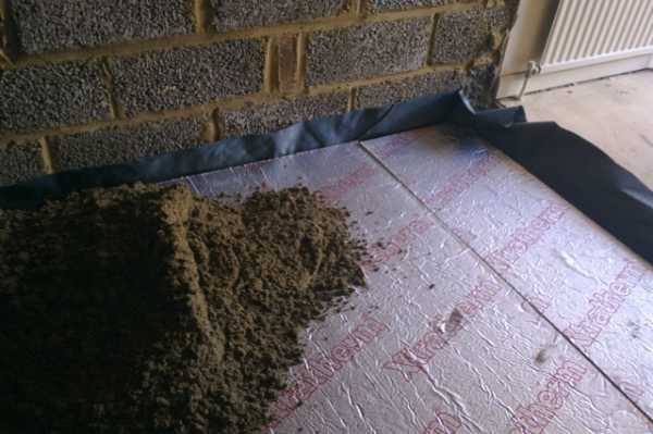 The garage floor needed to be levelled to the same height as existing